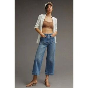 Anthropologie Pilcro The Skipper High Rise Wide Leg/Hem Jeans 28x24.5